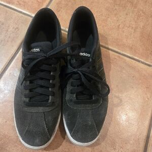 Adidas Men's Black Suede Sneakers